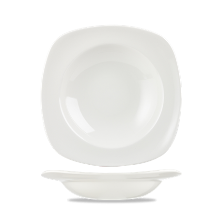 White Square Soup Plate 9.75"